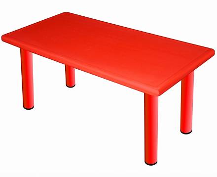 Большой стол Королевский, пластиковый, красный 